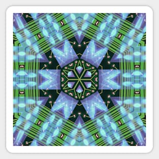 Circuitboard fire Kaleidoscope Pattern (Seamless) 3 Sticker